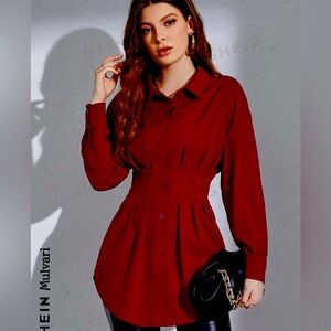 Burgundy blouse